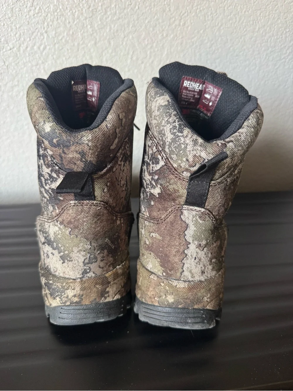 RedHead Youth Hunt 600 Waterproof Camo Hunting Boots Size 4